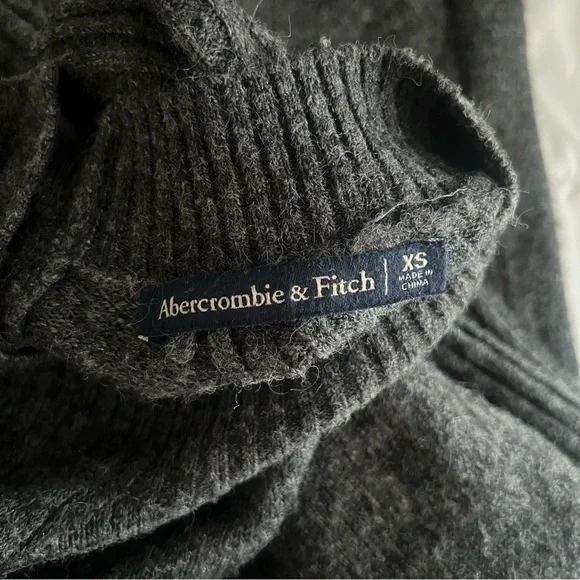 Abercrombie and Fitch Mock Neck Grey Sweater Dress Size XS - Picture 6 of 7